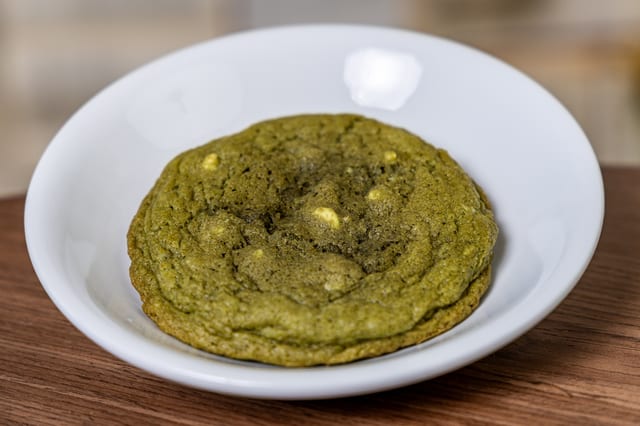 Matcha White Chocolate Chip Cookie.